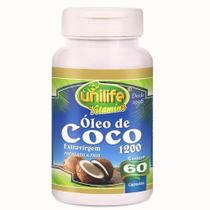 Óleo De Coco Extra Virgem 60 Cápsulas 1200 Mg Unilife