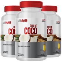 Óleo de Coco Extra Virgem 60 cápsulas de 1000mg Kit com 3
