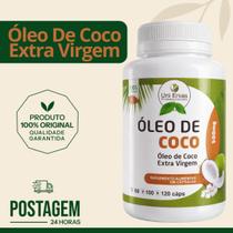Óleo de Coco Extra Virgem 60 Cápsulas de 500mg Uni Ervas
