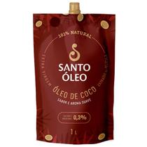 Óleo de Coco Extra Virgem de Película - 1000ml Refil - Santo Óleo
