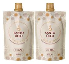 Óleo de Coco Extravirgem Polpa 2 X 100ml Santo Óleo