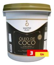 Óleo de Coco Extravirgem Polpa 3 X 3,2l Santo Óleo