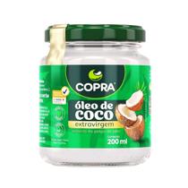 Óleo de Coco Pote de Vidro 200ml Extravirgem Copra