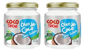 Óleo De Coco Sem Sabor 200ml Coco Show Copra KIT C/2 UN
