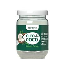 Óleo de Côco Virgem para Cabelo e Pele Rosto Tratamento Capilar Umectação 180g Soft Hair