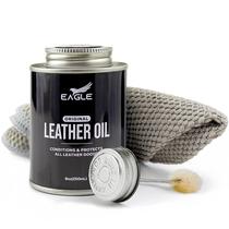 Óleo de couro Eagle 250 ml com aplicador e toalha premium