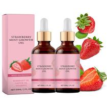 Óleo de crescimento capilar BIXMK Strawberry Mint com extrato de alecrim 2p