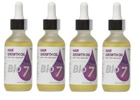 Óleo de crescimento capilar da Natures Bio 7 60mL (pacote com 4)