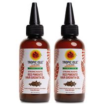 Óleo de crescimento capilar Tropic Isle Living Strong Roots Red Pimento