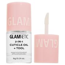 Óleo de cutícula glamnético 2 em 1 nutritivo com empurrador de cutículas 9 mL