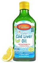 Óleo de Fígado de Bacalhau Carlson Kid's - 550mg de Ômega-3 com Vitaminas A e D3