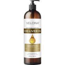 Óleo de fígado de bacalhau velona 240 ml 1.000 A/100 D UI/g de ômega 3 A e D3