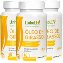 Óleo de Girassol cápsulas 1400 Extra Virgem Prensado a Frio 3 Frascos