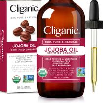 Óleo de jojoba Cliganic 100% orgânico puro 120 ml para rosto e cabelo