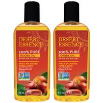 Óleo de jojoba Desert Essence 100% puro, 120 ml, pacote com 2 Óleo de jojoba Desert Essence 100% puro, 120 ml, pacote com 2