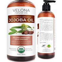 Óleo de jojoba velona orgânico certificado pelo USDA 473 ml com bomba
