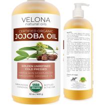 Óleo de jojoba velona orgânico certificado pelo USDA 946 mL com bomba