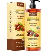 Óleo de jojoba Yoken 946 ml (verificado pelo EWG) 100% puro e natural