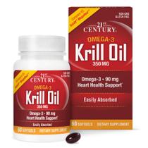 Óleo de Krill 21st Century 300 mg 60 Cápsulas Moles Ômega-3 Óleo de Krill 21st Century 300 mg 60 Cápsulas Moles Ômega-3