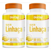 Óleo de Linhaça 60cps 1000mg Duom Kit 2 Frascos