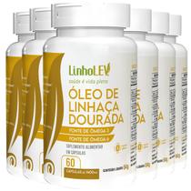 Óleo De Linhaça Dourada 1000mg 6 X 60 Cápsulas - Linho Lev