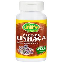 Óleo de Linhaça Marrom 60 cápsulas 700mg - Unilife