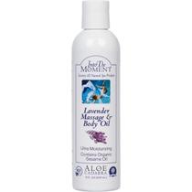 Óleo de massagem Aloe Cadabra Organic Lavender 240ml para homens/mulheres