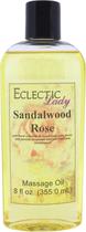 Óleo de massagem Eclectic Lady Sandalwood Rose 240 ml com óleo de amêndoa