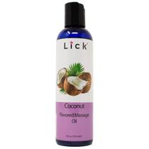 Óleo de massagem LICK com sabor de coco romântico 120 ml