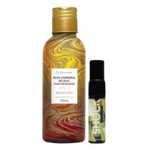 Óleo De Massagem Sensual Quente: Beijável Vanilla + Shock Plus Menta