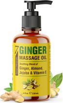 Óleo de massagem Seven Minerals Ginger 118ml, mistura calmante Óleo de massagem Seven Minerals Ginger 118ml, mistura calmante