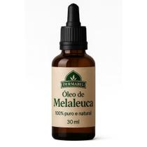 Óleo de Melaleuca 30ml Combate Micose das Unhas, Oleosidade, Acne e Fortalece os Cabelos Dermabel