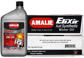 Óleo de Motor Amalie Elixir 0W-40 Sintético Completo 946ml x12 Óleo de Motor Amalie Elixir 0W-40 Sintético Completo 946ml x12