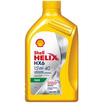 Óleo De Motor Lubrificante Shell Helix Hx6 Flex 15w40 SL Semissintético - 1 Litro