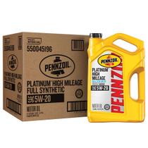Óleo de motor Pennzoil Platinum High Mileage 5W-20 5L (pacote com 3) Óleo de motor Pennzoil Platinum High Mileage 5W-20 5L (pacote com 3)