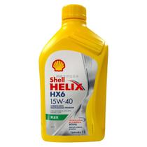 Óleo de Motor Shell Helix HX6 15W-40 API SN Flex Semissintético Premium Original