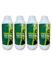 Óleo De Neem Concentrado 1 Litro Puro Nem 4 Unidades
