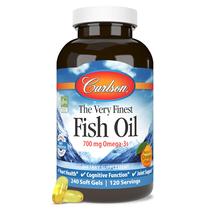 Óleo de peixe Carlson The Very Finest 700 mg de ômega-3 240 cápsulas gelatinosas