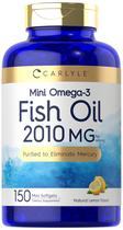 Óleo de peixe Carlyle Mini 2010 mg 150 cápsulas softgel de ômega-3 Óleo de peixe Carlyle Mini 2010 mg 150 cápsulas softgel de ômega-3