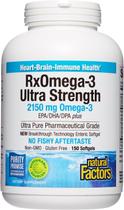 Óleo de peixe Natural Factors Ultra Strength RxOmega-3 150 Cápsulas Gelatinosas Óleo de peixe Natural Factors Ultra Strength RxOmega-3 150 Cápsulas Gelatinosas