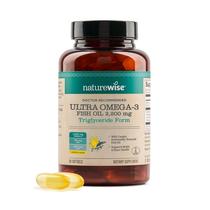 Óleo de peixe NatureWise Ultra Omega 3 2200 mg sabor limão 60 cápsulas Óleo de peixe NatureWise Ultra Omega 3 2200 mg sabor limão 60 cápsulas