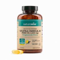 Óleo de peixe NatureWise Ultra Omega 3 2200 mg Triglicérido 120 Cápsulas Gelatinosas Óleo de peixe NatureWise Ultra Omega 3 2200 mg Triglicérido 120 Cápsulas Gelatinosas
