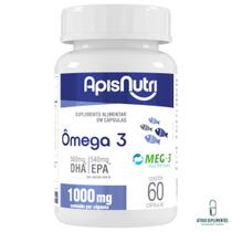 Óleo de Peixe Ômega 3 1000mg 60 cápsulas APISNUTRI