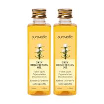 Óleo de pele Auravedic Radiant com açafrão, açafrão e ashwagandha