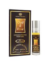Óleo de perfume Al Rehab Oud & Rose 6 ml para mulheres e homens, pacote com 3 unidades Óleo de perfume Al Rehab Oud & Rose 6 ml para mulheres e homens, pacote com 3 unidades