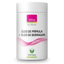 Óleo de Prímula+Óleo de Borragem(500mg) 60 cáps- Vital Natus