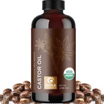 Óleo de rícino Maple Holistics orgânico prensado a frio 236 ml Óleo de rícino Maple Holistics orgânico prensado a frio 236 ml