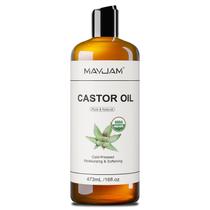 Óleo de rícino MAYJAM Organic 473 ml prensado a frio para o crescimento do cabelo