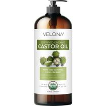 Óleo de Rícino Orgânico Velona - 473ml com Bomba (Certificado USDA)