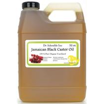 Óleo de rícino preto jamaicano Dr Adorable 946 ml orgânico Óleo de rícino preto jamaicano Dr Adorable 946 ml orgânico